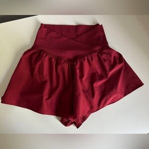 Aerie High-Waist Maroon Flowy Women’s Athletic Shorts